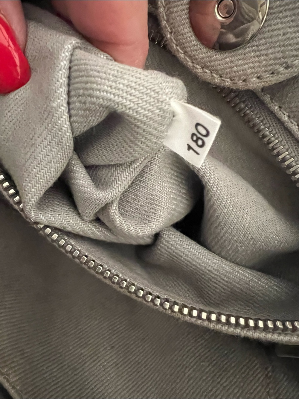 Prada Canapa Studded Crystal Denim Tote Bag Grey Nube B2692H - Picture 15 of 17